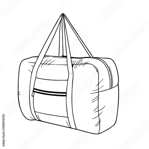 silhouette photo of a tote bag with a white background