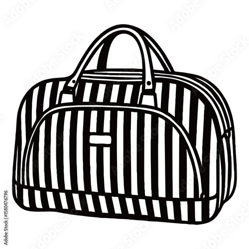 silhouette photo of a tote bag with a white background
