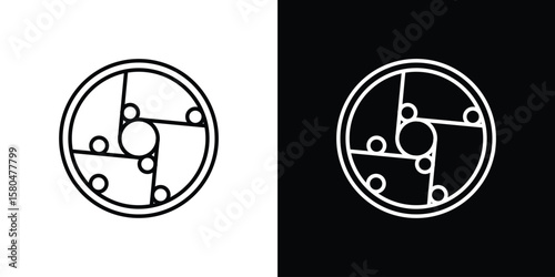 Tableau sur toile Perpetual motion icon with Editable stroke. Pixel perfect.