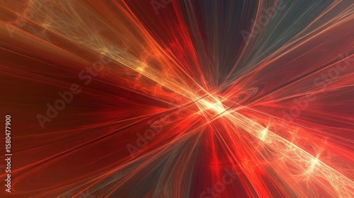 Abstract fractal explosion of vibrant colors
