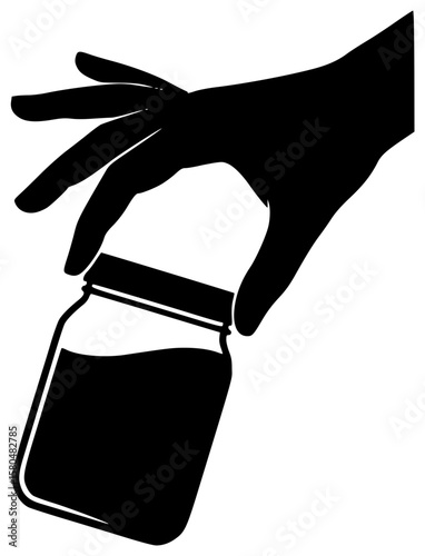 money illustration currency silhouette jar logo cash icon finance outline coin banking business penny investment bank economy glass savings shape tree vector graphic background