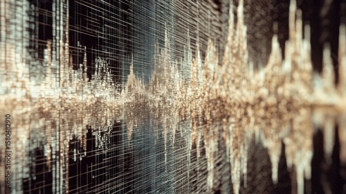 Abstract audio waveform graphic