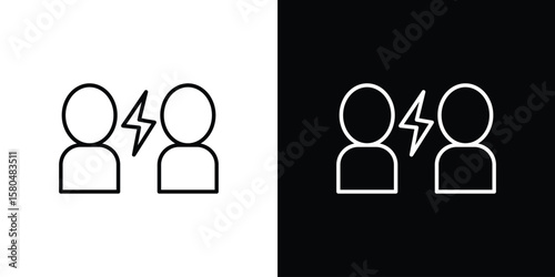 Tableau sur toile Conflict icon with Editable stroke. Pixel perfect.