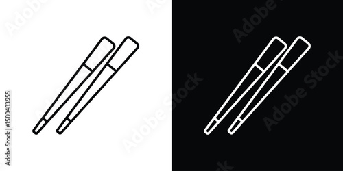 Chopsticks icon with Editable stroke. Pixel perfect.