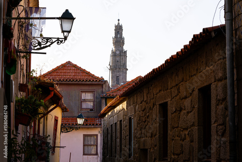 Narrow Streets of Ribeira Old Town in Porto, Portugal. Charming narrow streets of Porto’s Ribeira old town with colorful facades, historic atmosphere, and authentic Portuguese urban life.