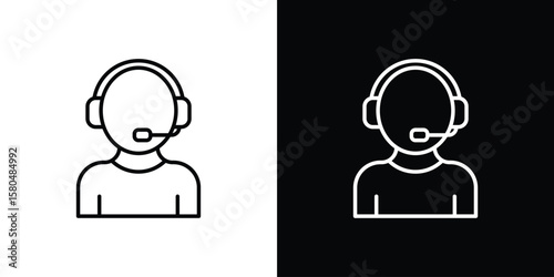 Foto Callcenter icon with Editable stroke. Pixel perfect.