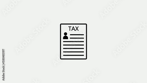 tax form animation. ID Card icon. Identification card outline icon . Driver's license Identification card symbol. 4k video.