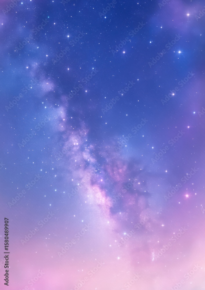Fototapeta premium Dreamy cosmic galaxy illustration