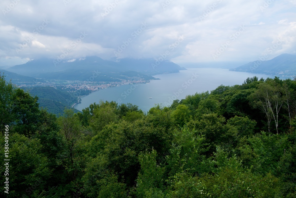 Obraz premium view of the lake Lago Maggiore, Italy
