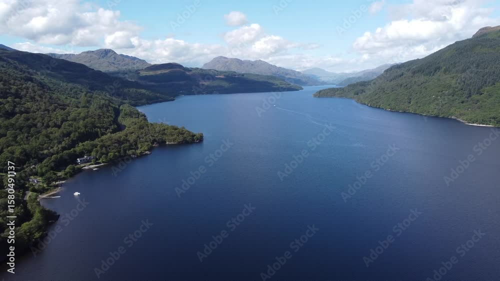 Aerial view of Loch Lomond, United Kingdom. Aerial view of Loch Lomond, United Kingdom.