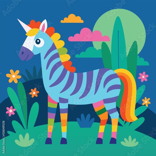 vector illustration of a cartoon giraffe