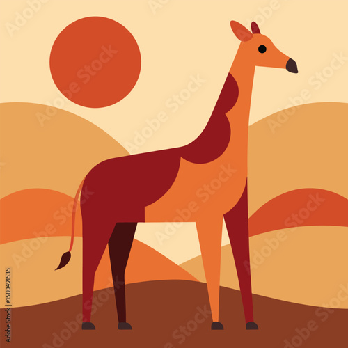 giraffe in the park