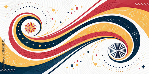  Swirling Colors and Geometric Patterns