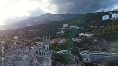Castle of Swallows Nest on the Cape Ai-Todor of Black Sea coast