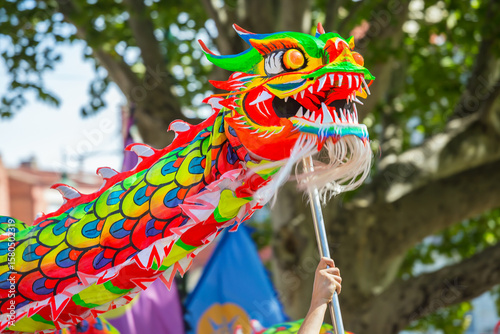 A Chinese Dragon in a parade
