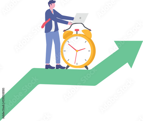Time is money, long term investment return, retirement pension fund concept

