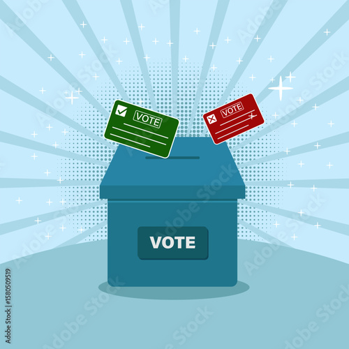 International Day of Democracy with a vibrant voting box design, symbolizing freedom, election rights, and civic power in democratic nations.