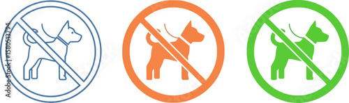 No dogs allowed sign vector illustration prohibition pet area restriction icon