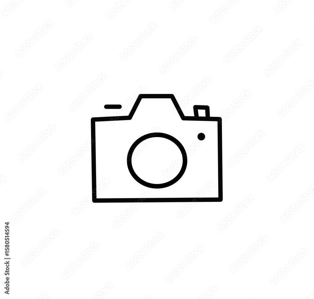 digital photo camera icon on white background digital photo camera icon on white background