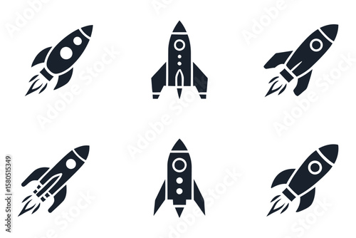 Rocket icon set vectorillustration
