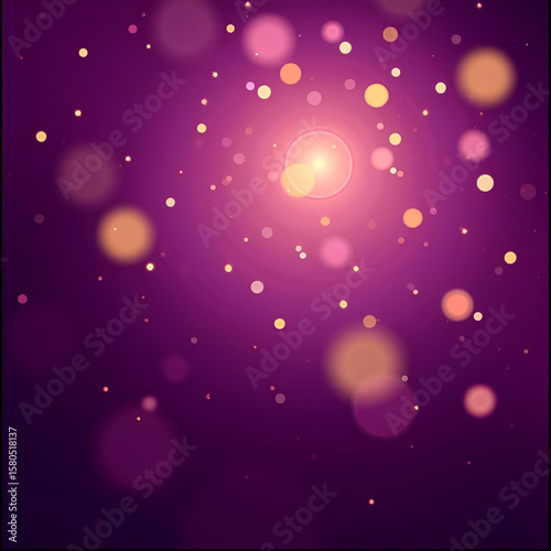 Wallpaper Mural Abstract Glowing Bokeh Light Background in Purple and Gold Torontodigital.ca