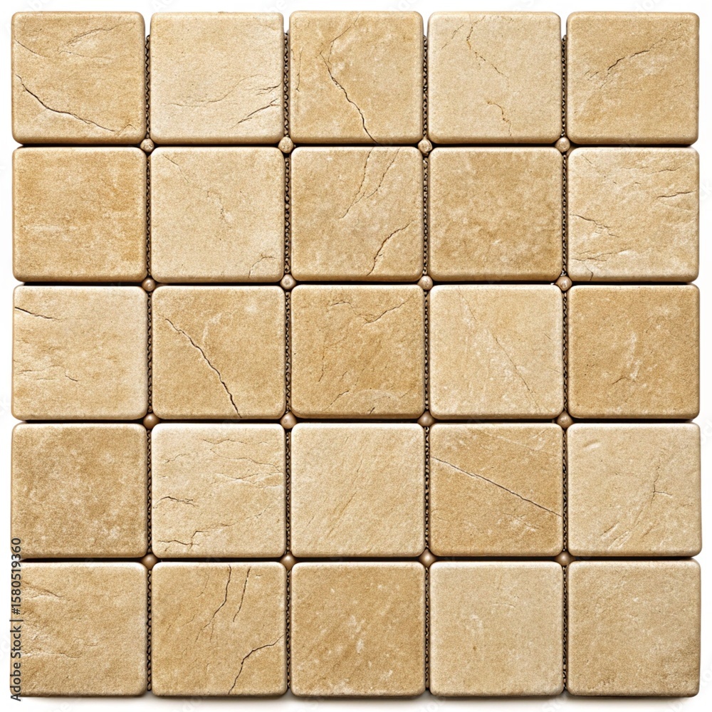 Obraz premium Beige Square Stone Tile Texture Background