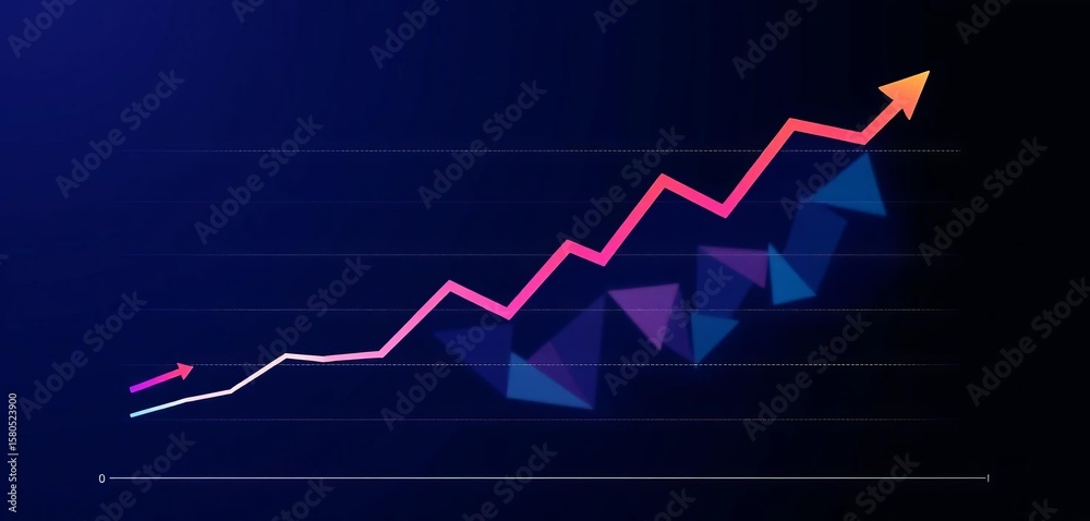Obraz premium Step chart illustrating financial data progression with alternating upward and downward trends, step chart, trajectory