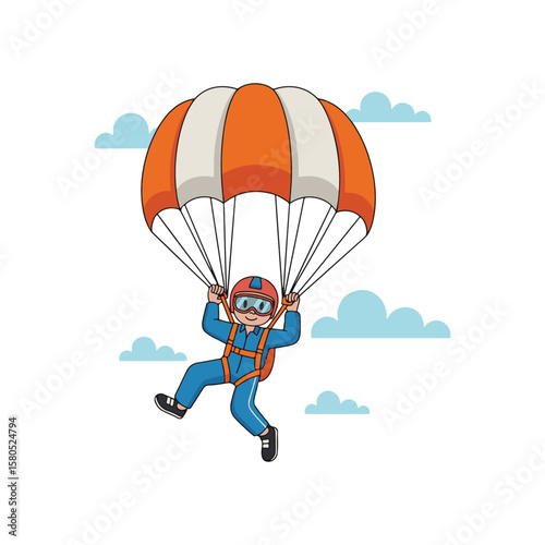 businessman with parachute