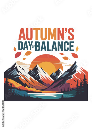 Typography T-Shirt Design On Autumnal Equinox Quote