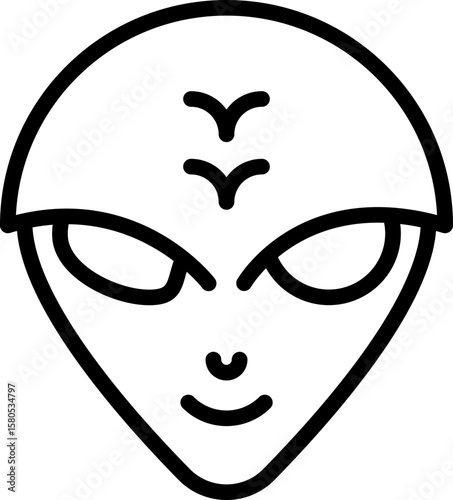 Alien vector icon stock illustration