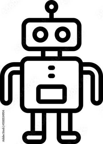 Robot vector icon stock illustration