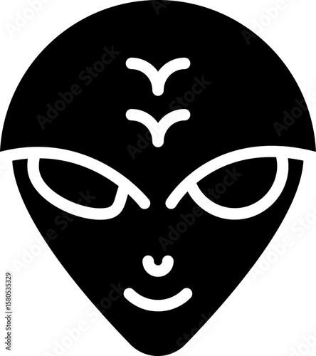 Alien vector icon stock illustration