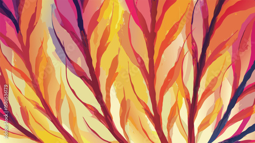 seamless pattern with autumn leaves