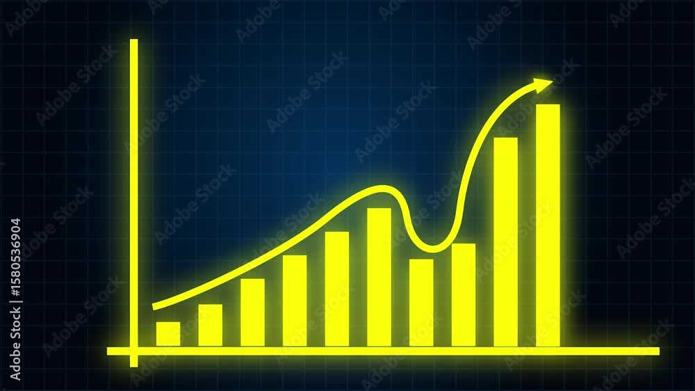 business fluctuation chart increase and decrease... Business Growth and Down Globing Graph Chart Presentation. Growth graph ...