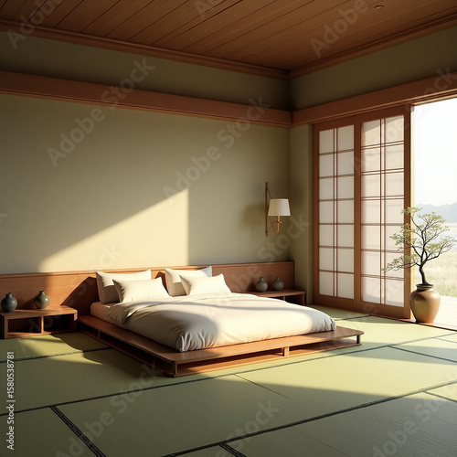 hotel room with bed