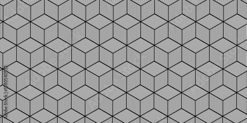 seamless geometric pattern. Abstract minimal blank cube. Modern mosaic and grid pattern squares background. Modern technological illustration with square mesh. Digital geometric design.

