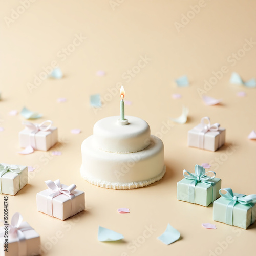 birthday cake and candles