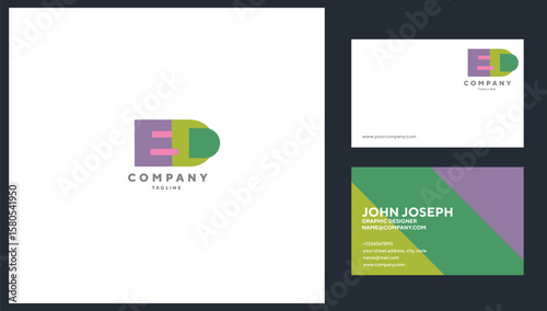 Letters ED Colourful Joint logo icon vector template.