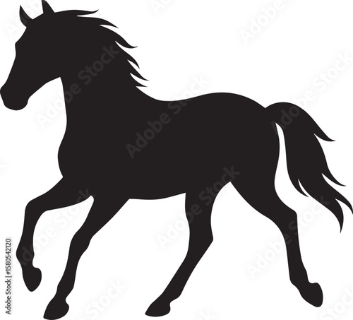 horse silhouette vector