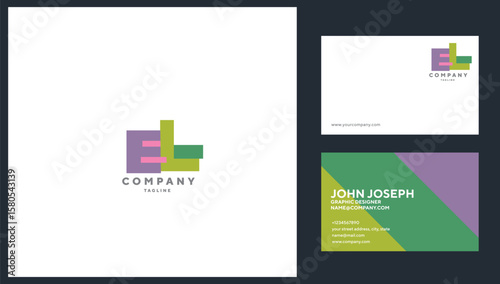 Letters EL Colourful Joint logo icon vector template.