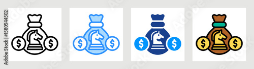 Money Strategy Icon Collection Set Multiple Style