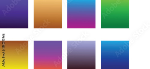Colorful gradients arrayed vertically displaying various vibrant colourful transitions and tones