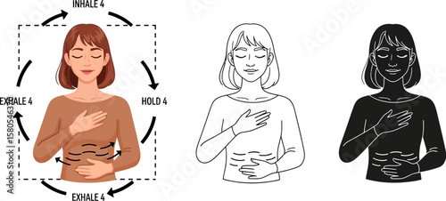 How to do box breathing technique guide for stress relief and mindfulness meditation practice at home