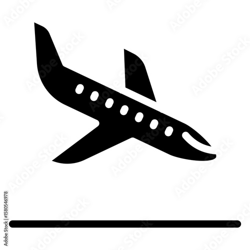 Landing vector icon stock illustration