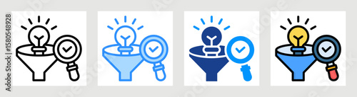 Idea Screening Icon Collection Set Multiple Style