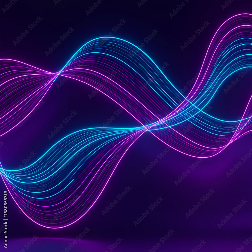 Abstract neon wave design with vibrant colors in a dark background. Dynamic lines create a sense of movement and energy for a modern, creative backdrop. Abstract neon wave design with vibrant colors in a dark background. Dynamic lines create a sense of movement and energy for a modern, creative backdrop.