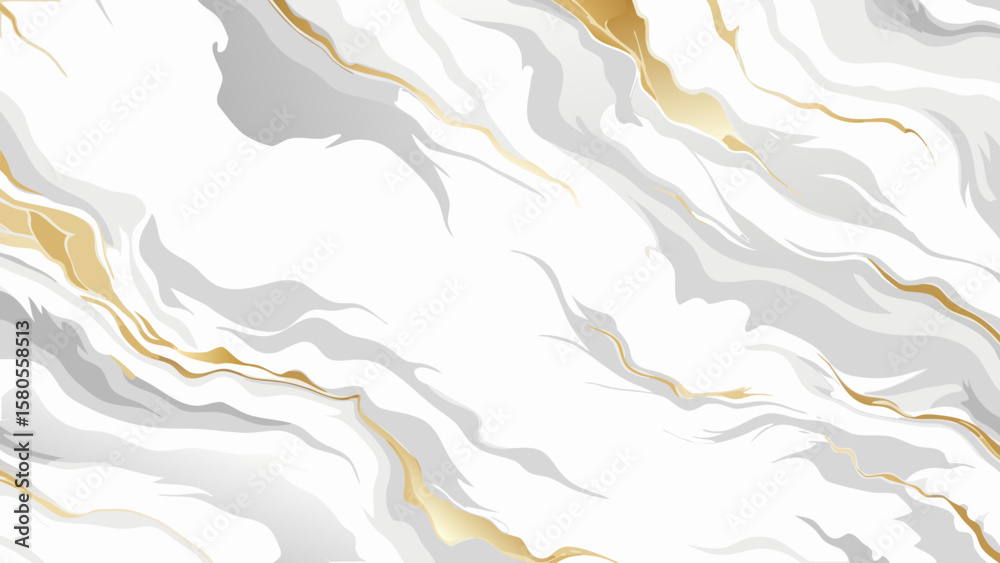 Vector art of an elegant abstract background with a white marble texture and luxurious gold accents Vector art of an elegant abstract background with a white marble texture and luxurious gold accents