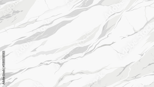 Vector art of seamless white marble texture with subtle gray veining for a modern and elegant backdrop