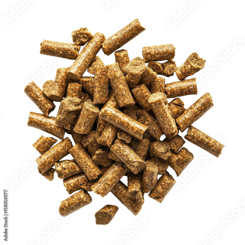 Pile of rabbit pellets on transparent Background