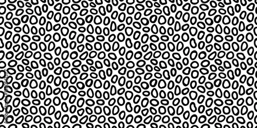 Irregular circle seamless pattern with hand drawn pencil textured ring shapes...